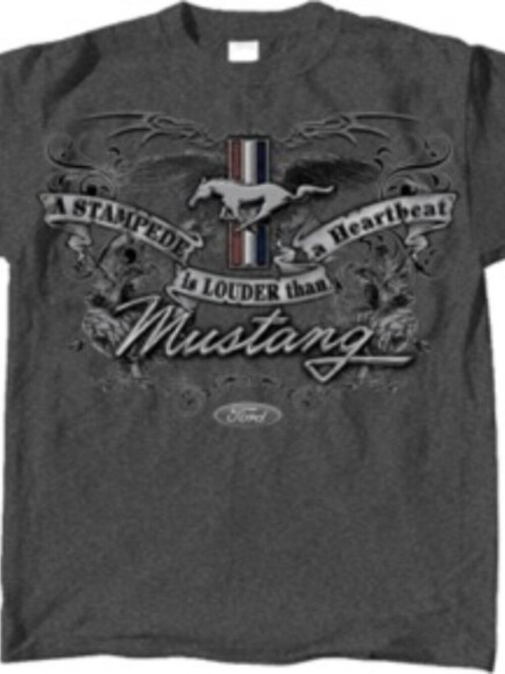 Joe Blow T's Stampede Louder Than A Heartbeat Mustang Men's T-shirt